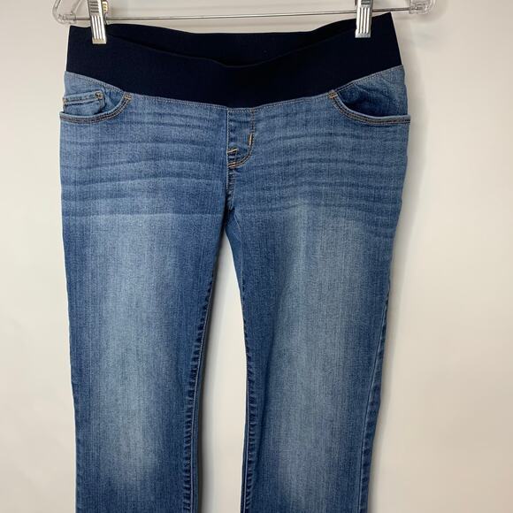 Liz Lange Maternity Under Belly Pull On Bootcut Jeans Sz 4 - Picture 4 of 7